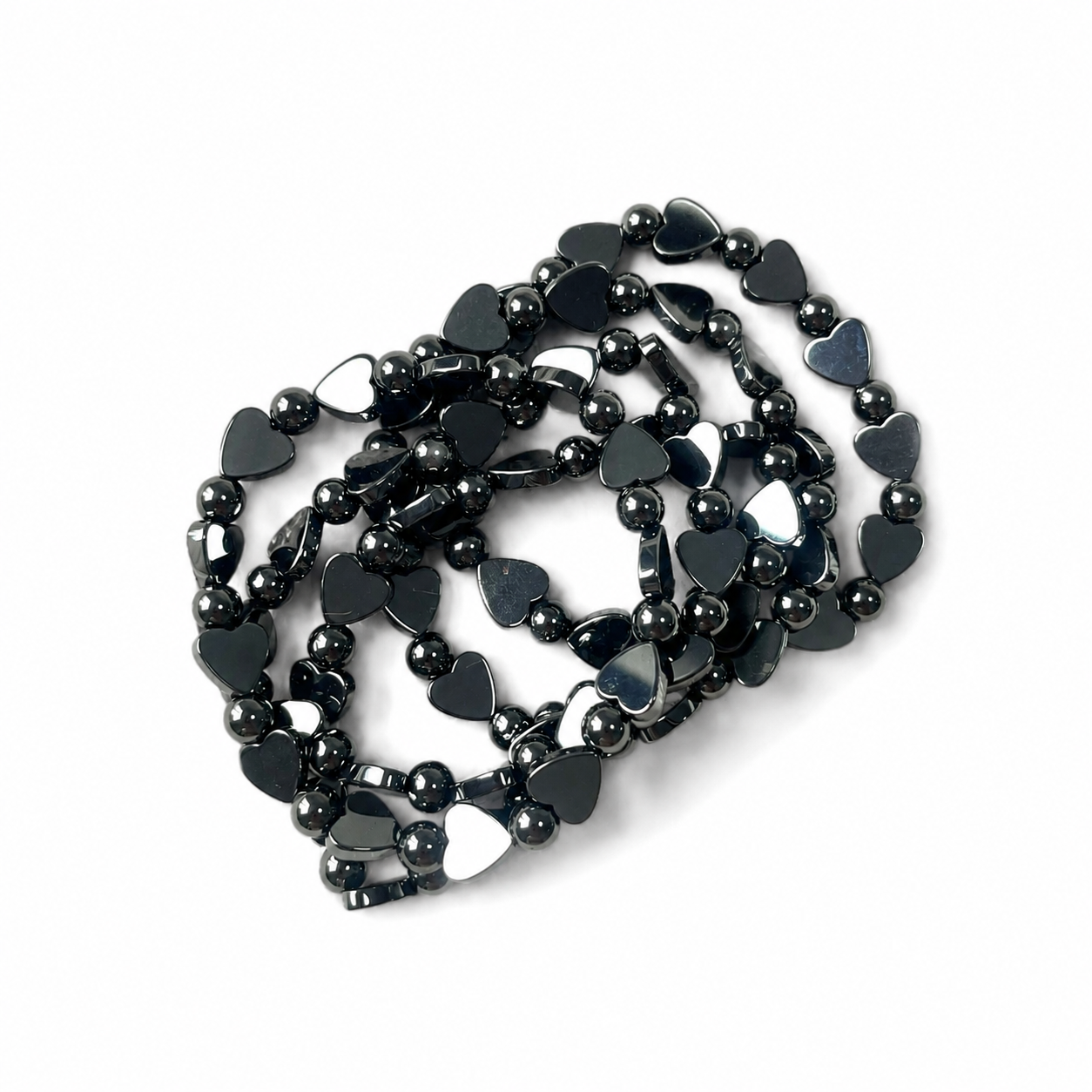 Hematite heart bracelet wholesale-B009