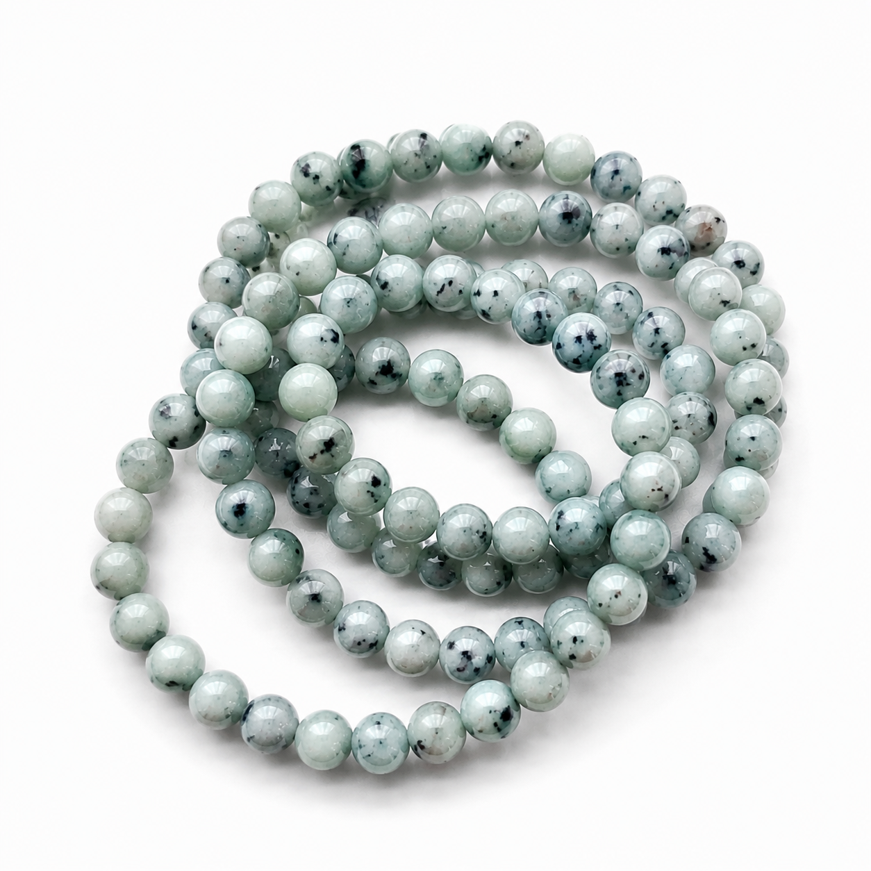 Kiwi jasper crystal bracelet-B023