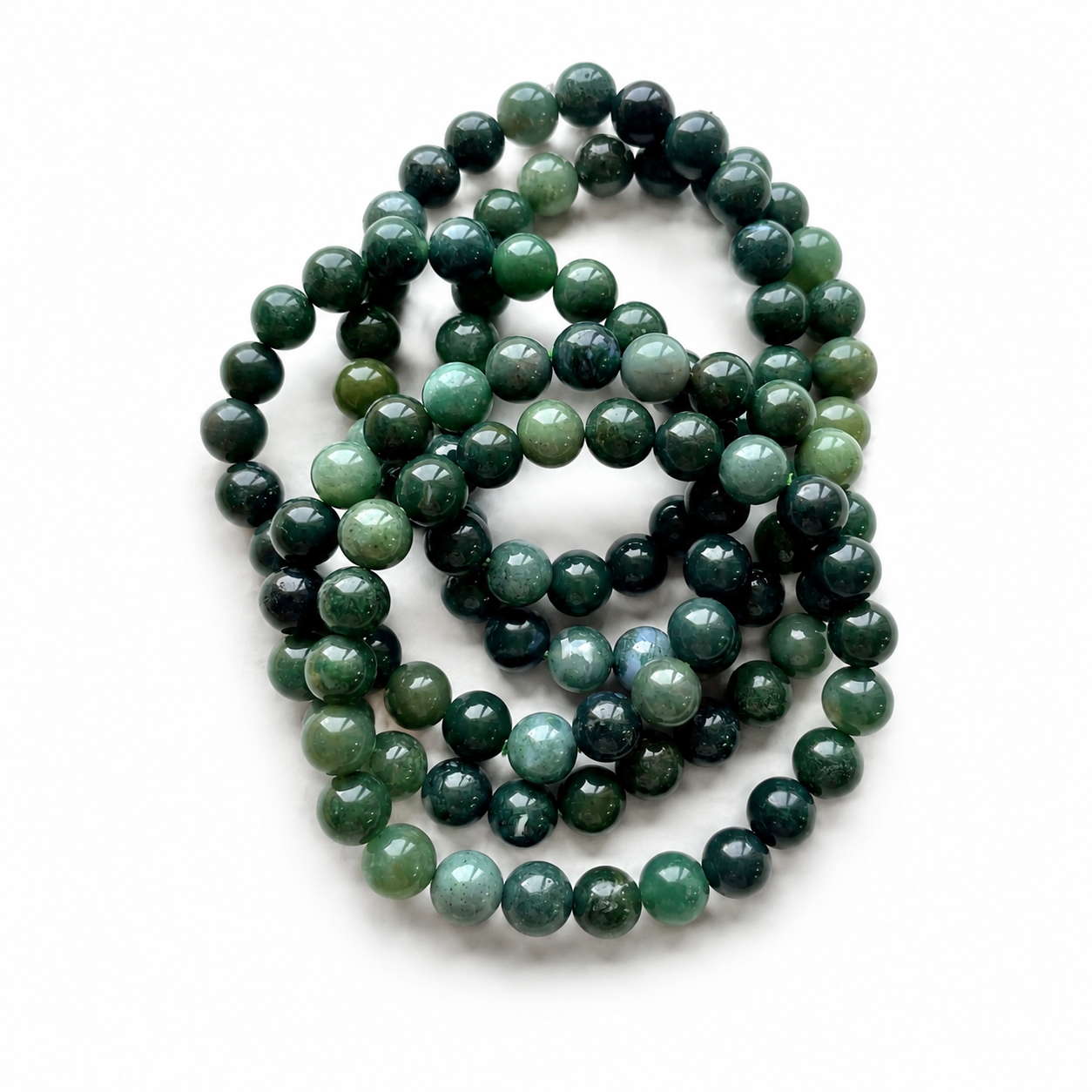 Moss agate crystal bracelet-B028
