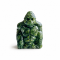 1PC natural green jade muscle gorilla crystal carving-C025