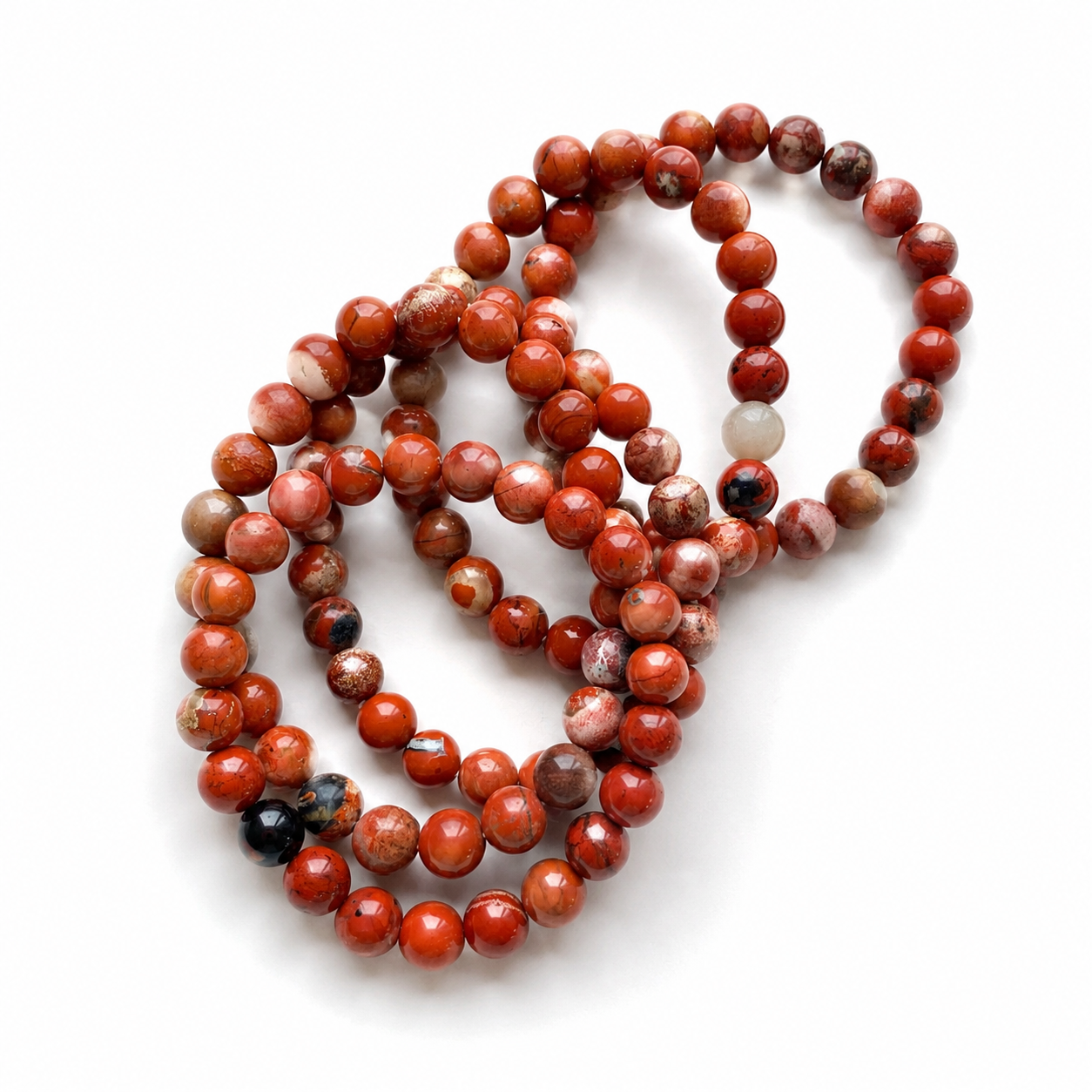 Red jasper crystal bracelet-B031
