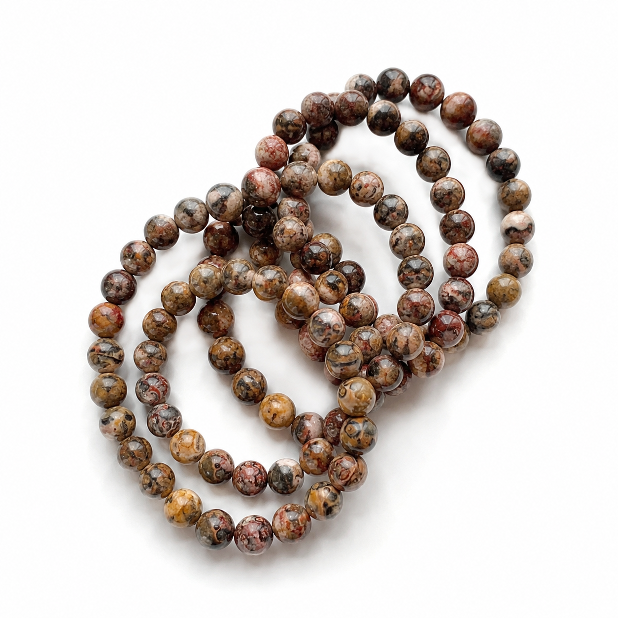 Leopard skin jasper crystal bracelet-B032