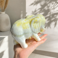 1PC large natural XiuYan Jade  elephant crystal carving-C026