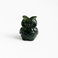 Multi-material handmade cute small owl carving-C048