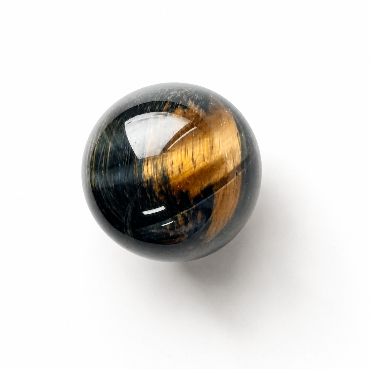 1.1in yellow mixed blue tiger eye sphere ball-C050