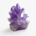Unique 1pc crystal amethyst nine-tailed fox carving-U001