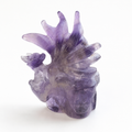 Unique 1pc crystal amethyst nine-tailed fox carving-U002
