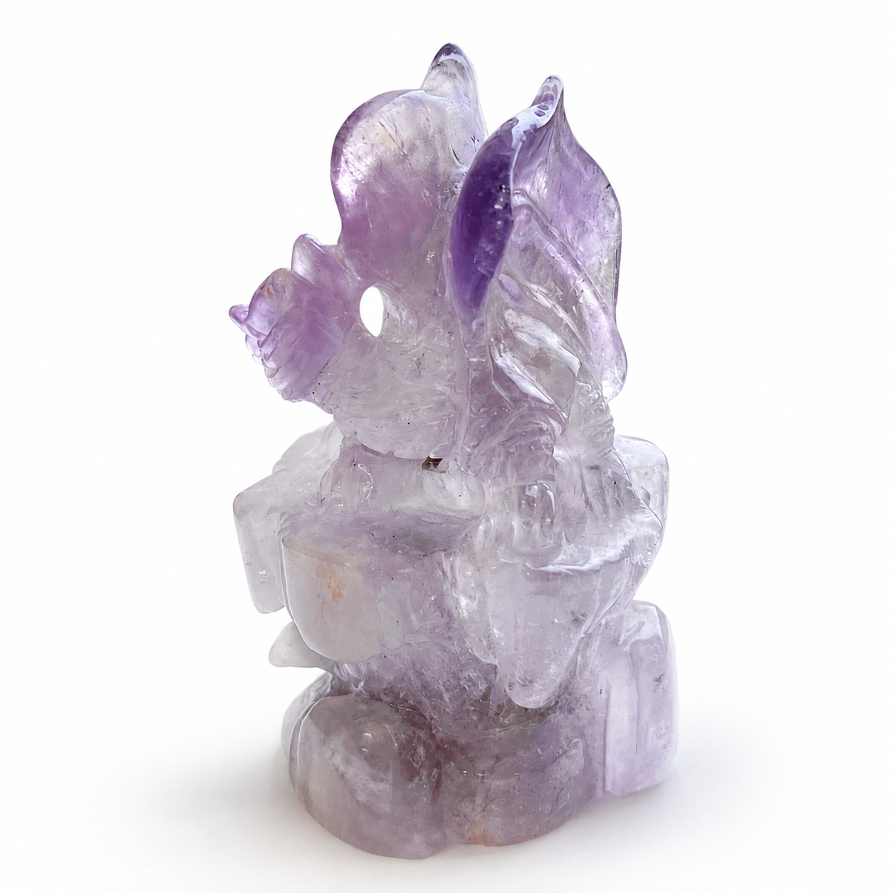 Unique 1pc amethyst fly dragon carving-U003