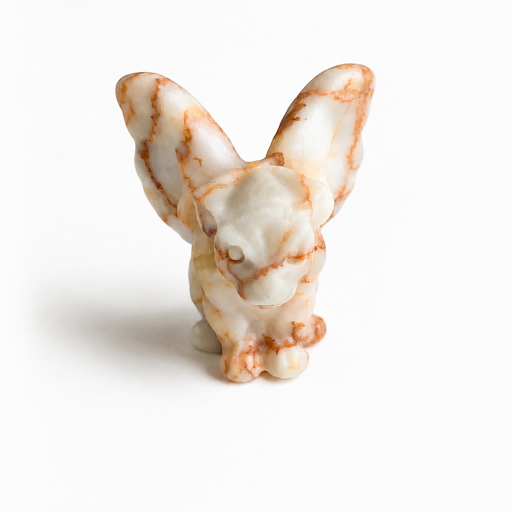 Multi-material crystal bat carving gothic fantasy decor-C060