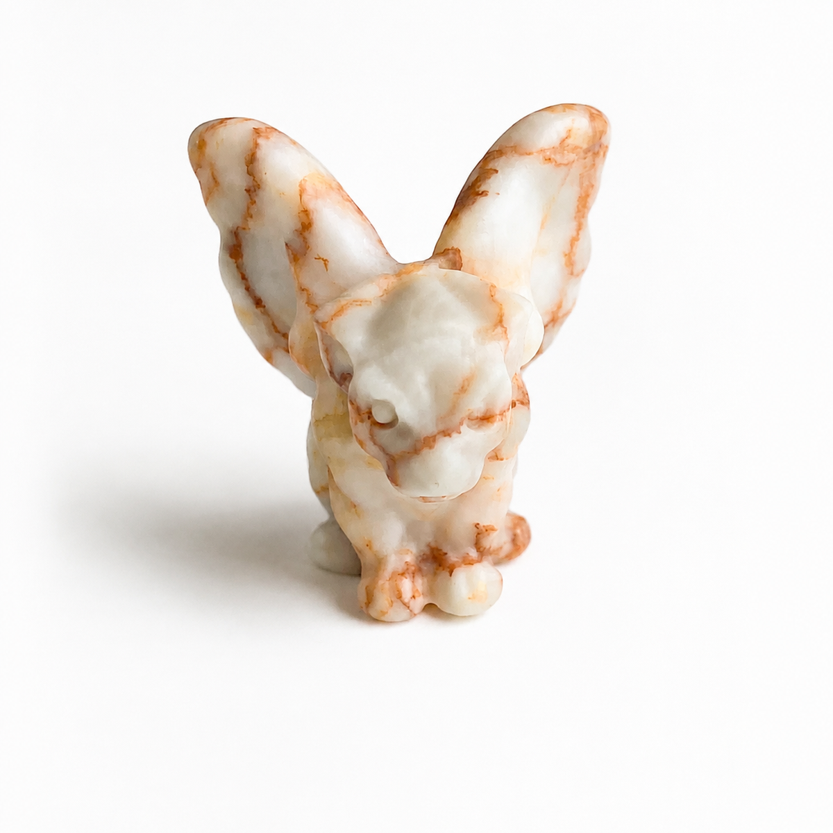 Multi-material crystal bat carving gothic fantasy decor-C060