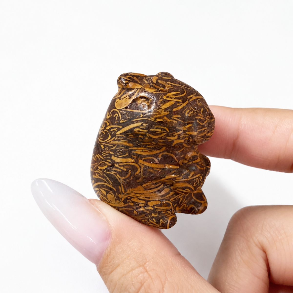 Multi-material cute capybara crystal carving home decor gift -C063