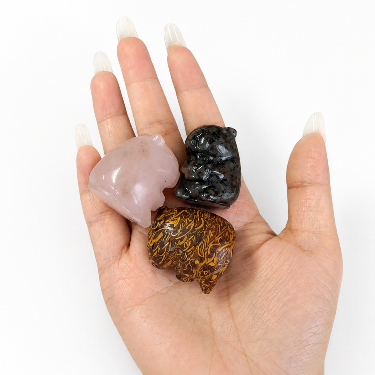 Multi-material cute capybara crystal carving home decor gift -C063