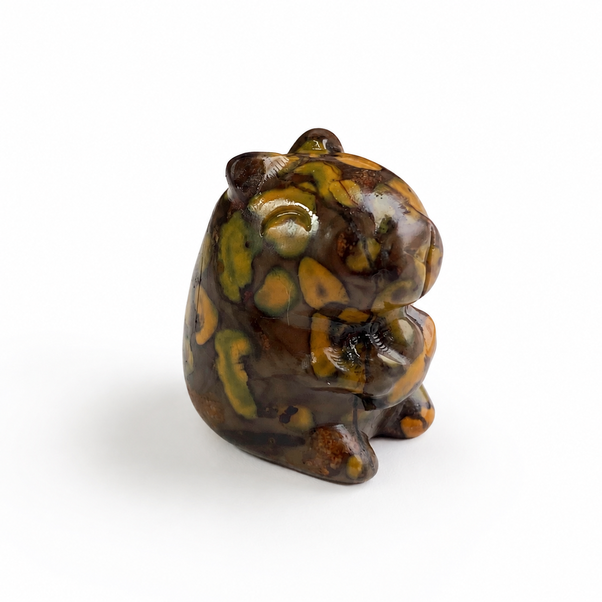Multi-material cute capybara crystal carving home decor gift -C063