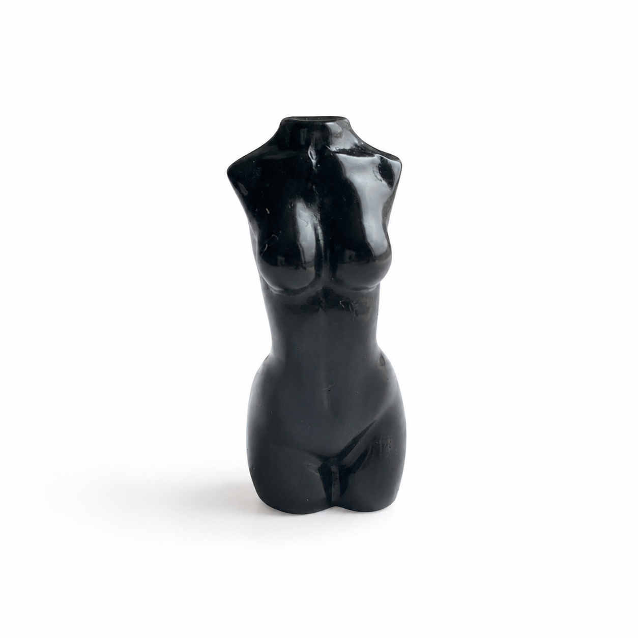 Handmade black obsidian slim model/lady body crystal carving-C031