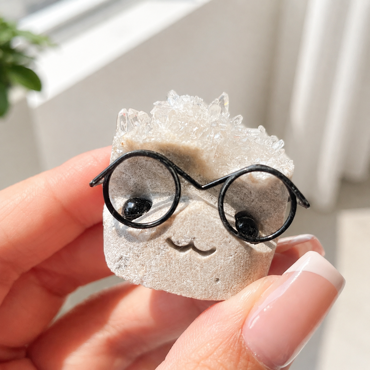 Natural crystal cluster hedgehog clear quartz hedgehog-C006
