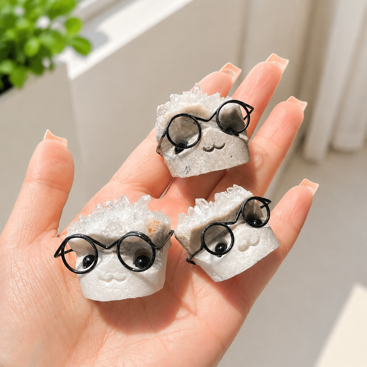 Natural crystal cluster hedgehog clear quartz hedgehog-C006