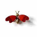 Crystal Bee Figurine Multicolor Gemstone Insect Sculpture with Gold Metal Detailing-C008