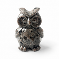 3inch hand carved UV-reactive yooperlite owl crystal carving-C020