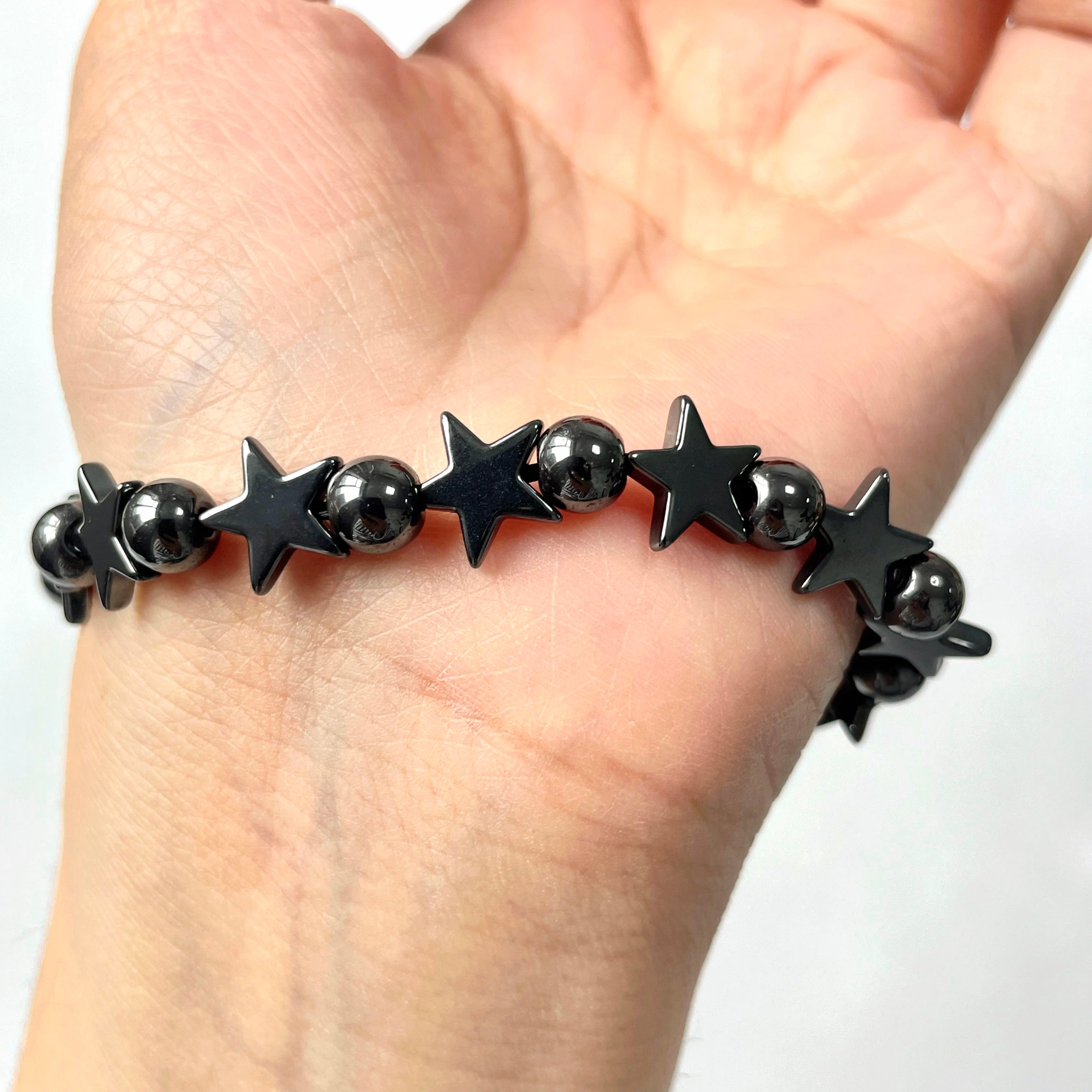 Hematite star bracelet wholesale-B005