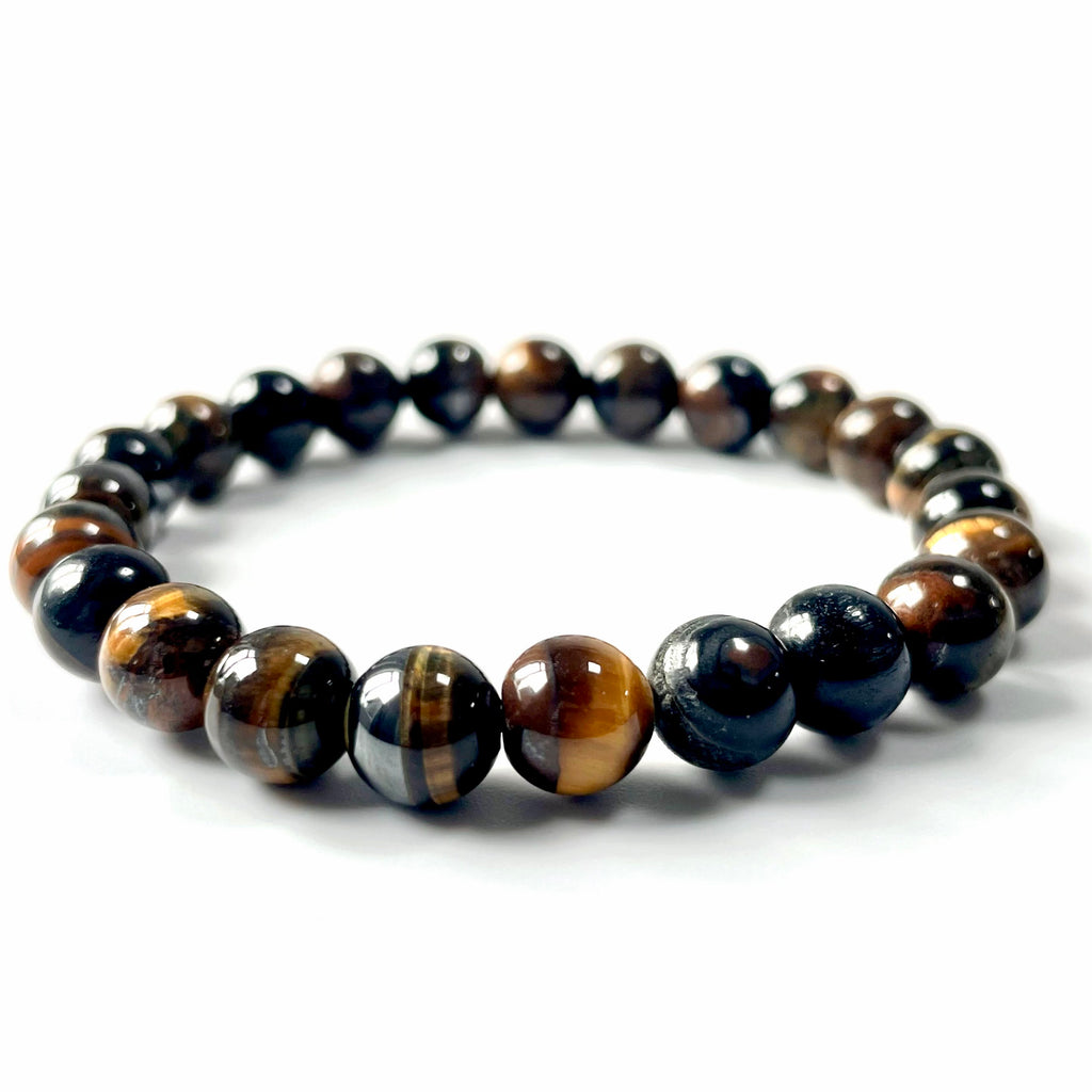 Blue/Gold tiger eye bracelet wholesale-B004