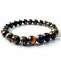 Blue/Gold tiger eye bracelet wholesale-B004