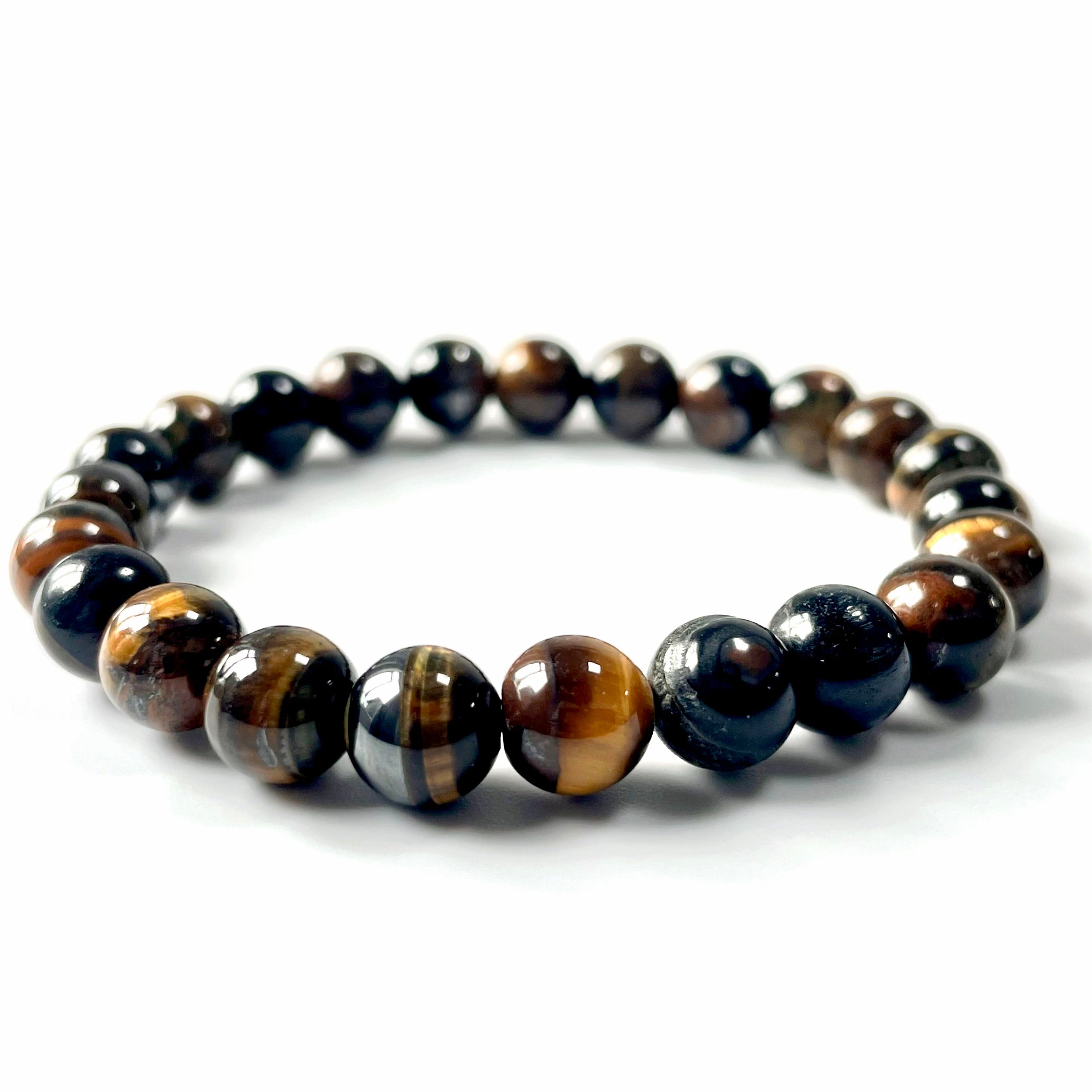 Blue/Gold tiger eye bracelet wholesale-B004