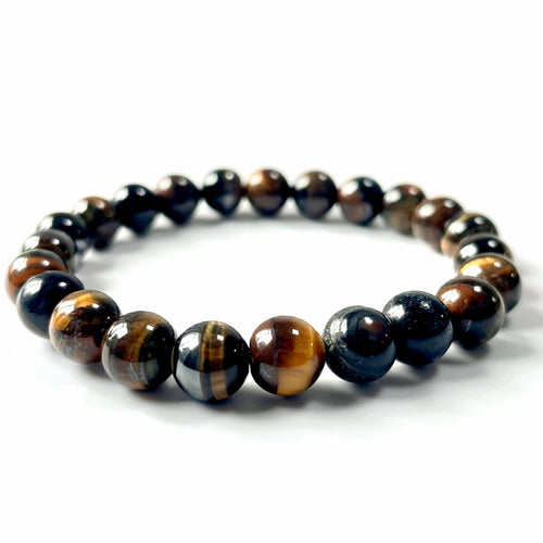 Blue/Gold tiger eye bracelet wholesale-B004