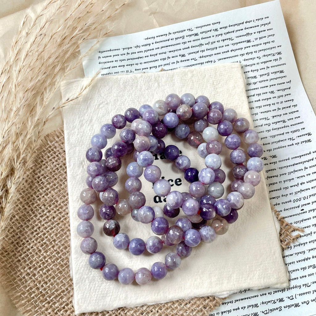 Spark Lepidolite Crystal Bracelets (resin filler)-B002