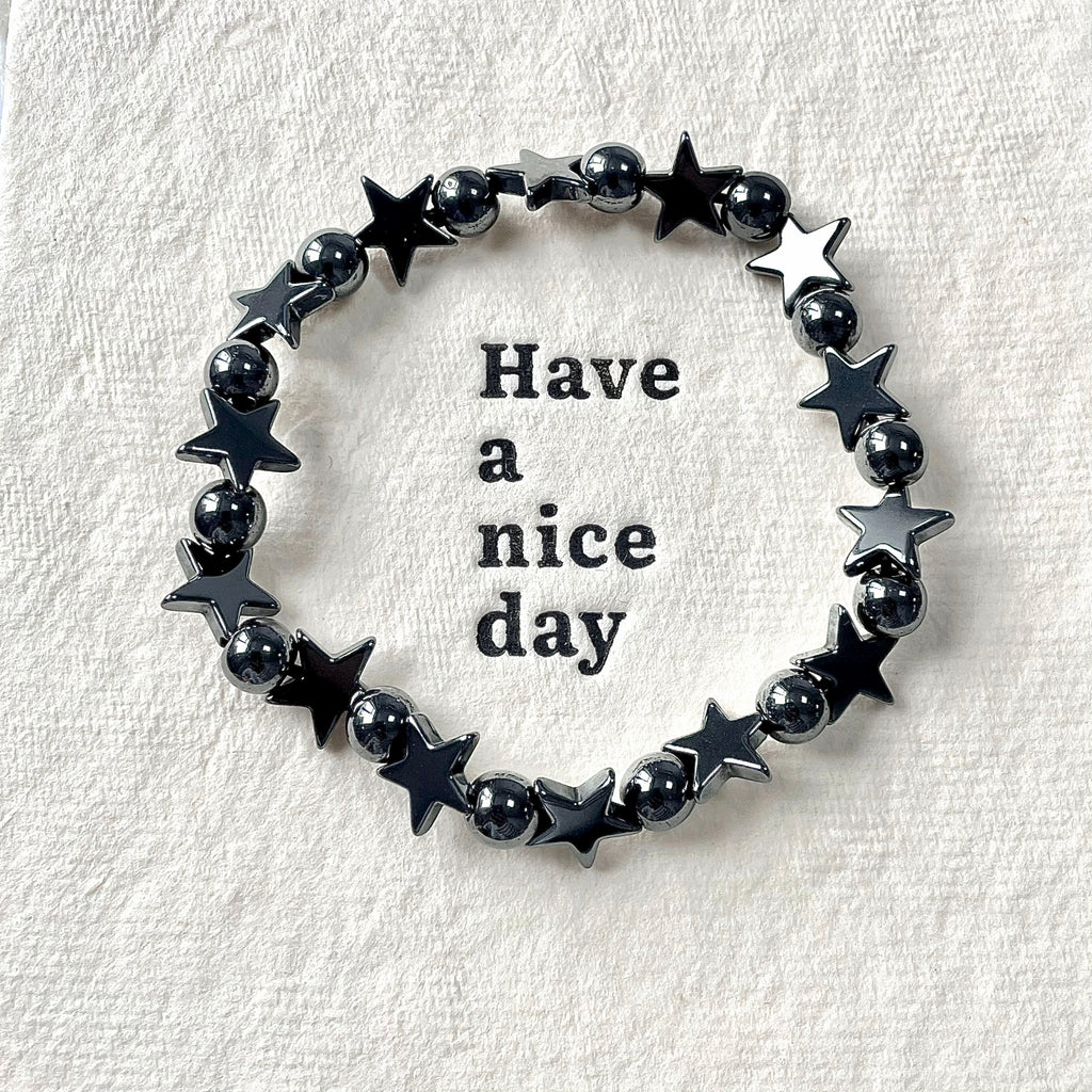 Hematite star bracelet wholesale-B005
