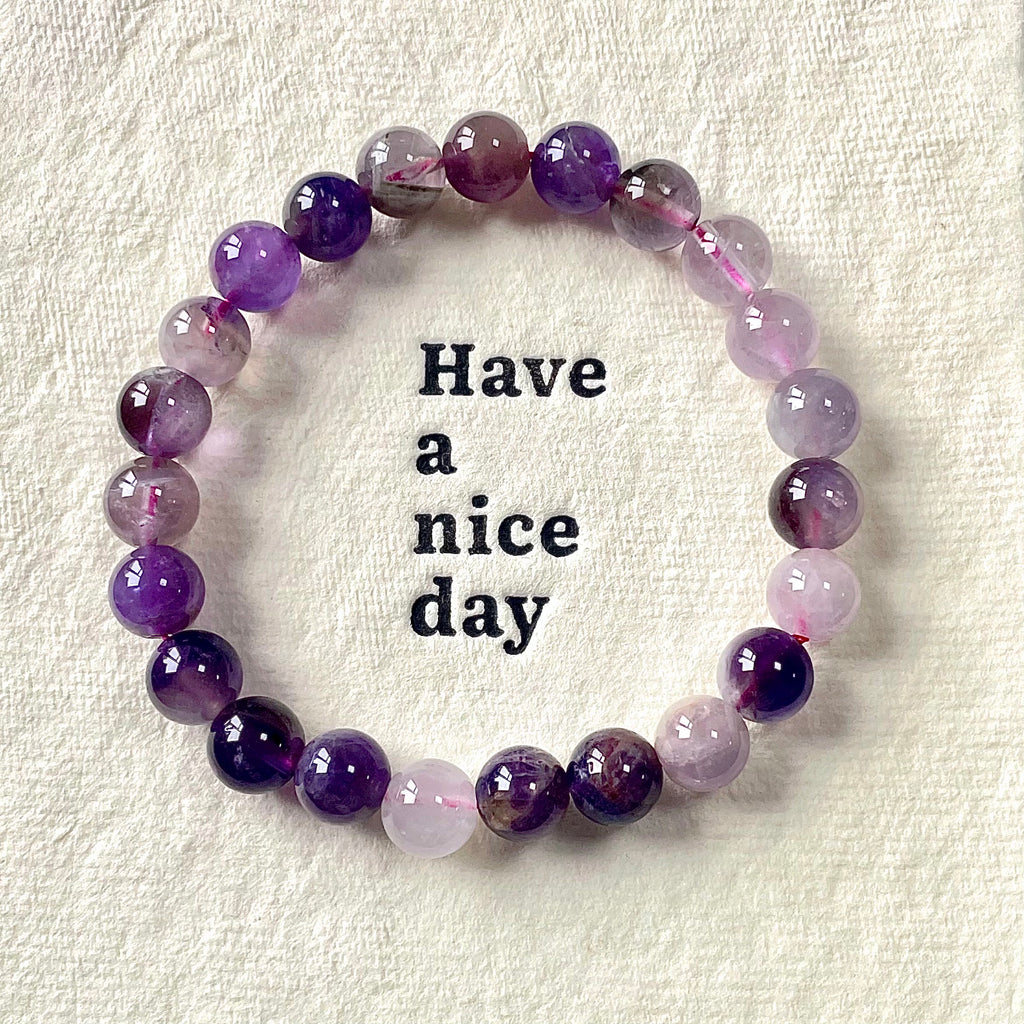 Amethyst crystal bracelet-B001