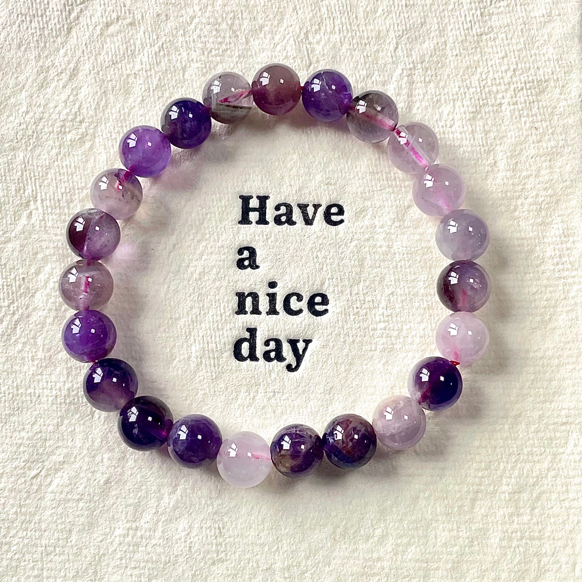 Amethyst crystal bracelet-B001