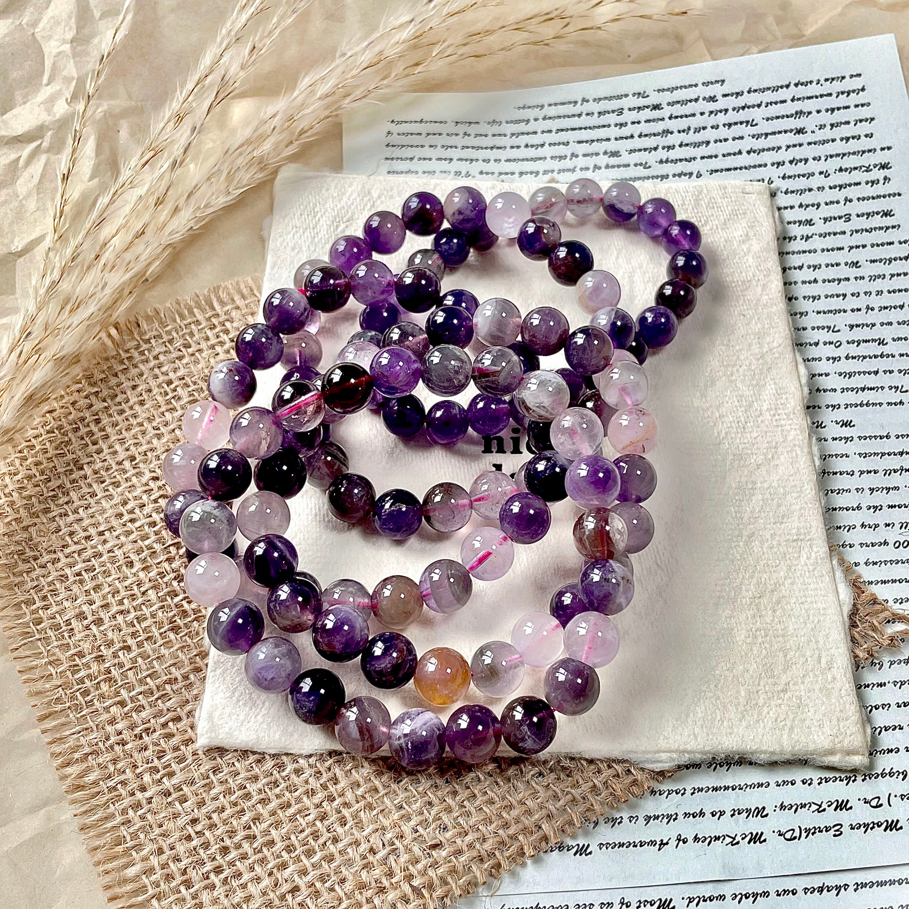 Amethyst crystal bracelet-B001