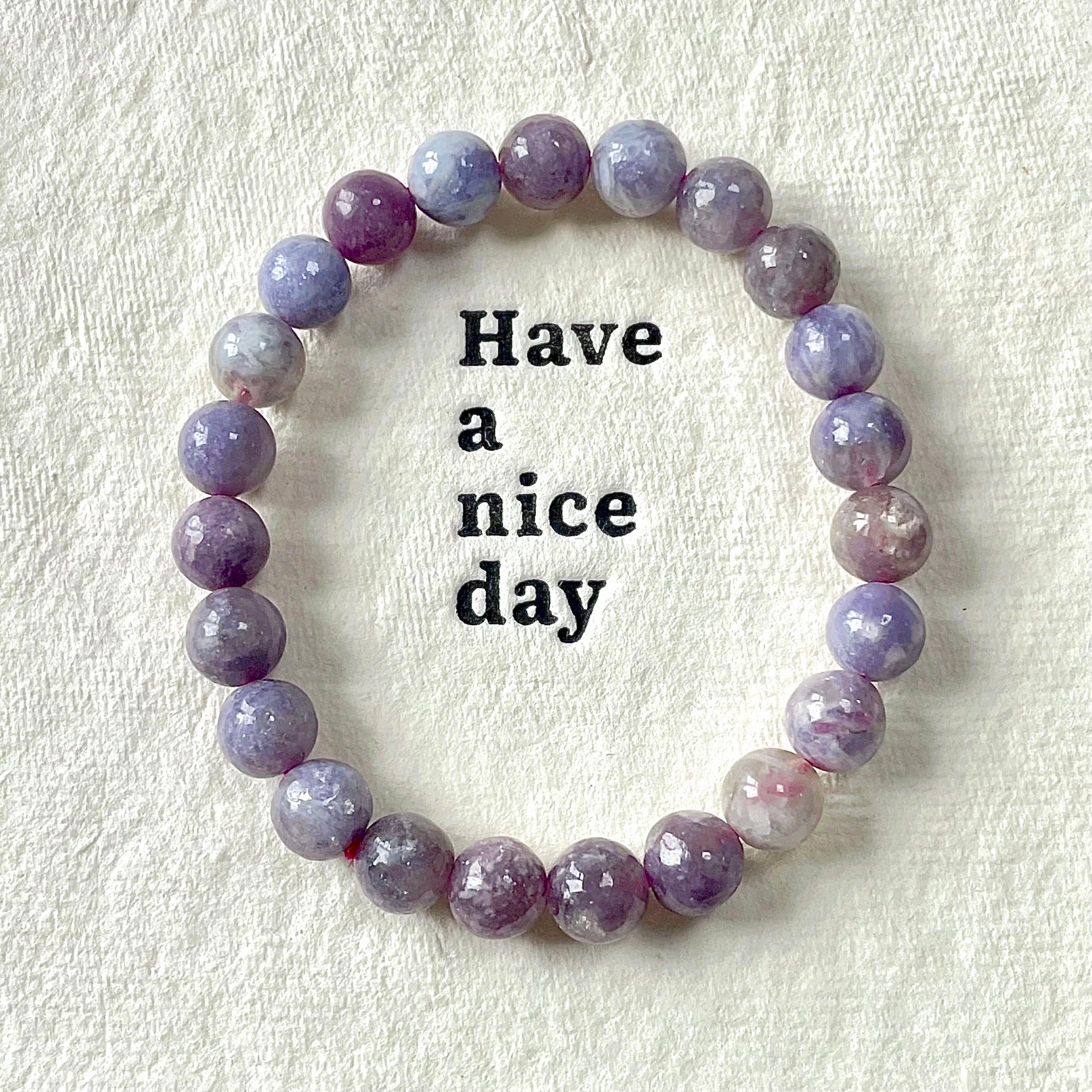 Spark Lepidolite Crystal Bracelets (resin filler)-B002