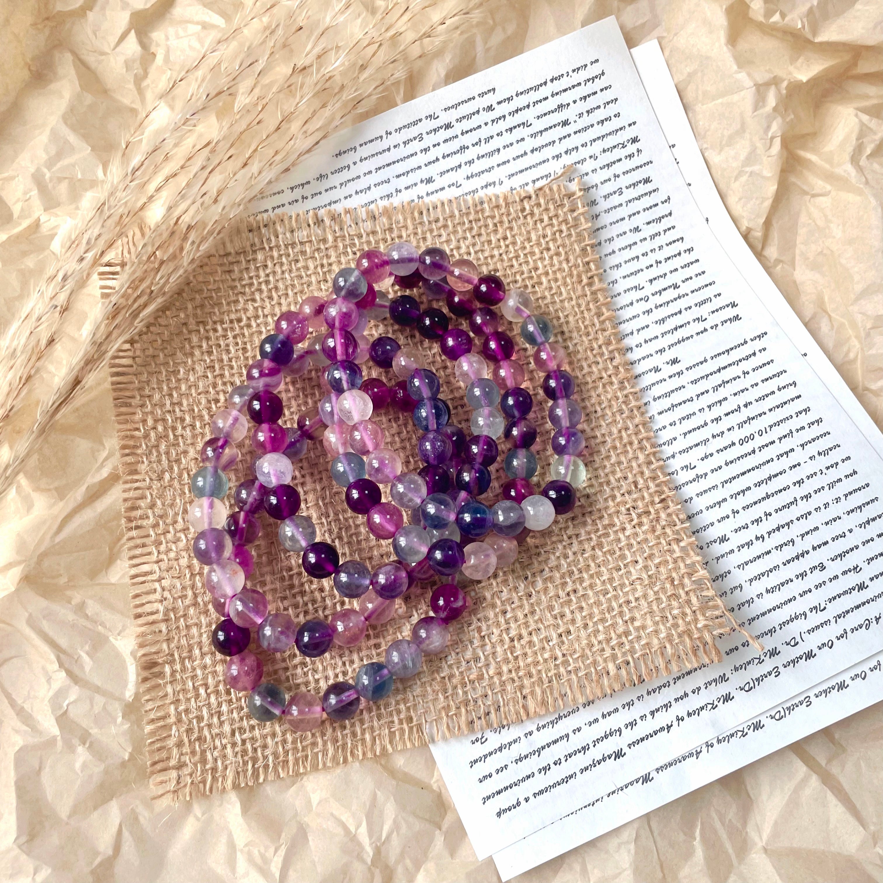 HQ fluorite crystal bracelet-B007
