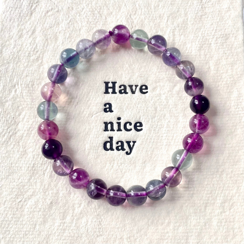 HQ fluorite crystal bracelet-B007