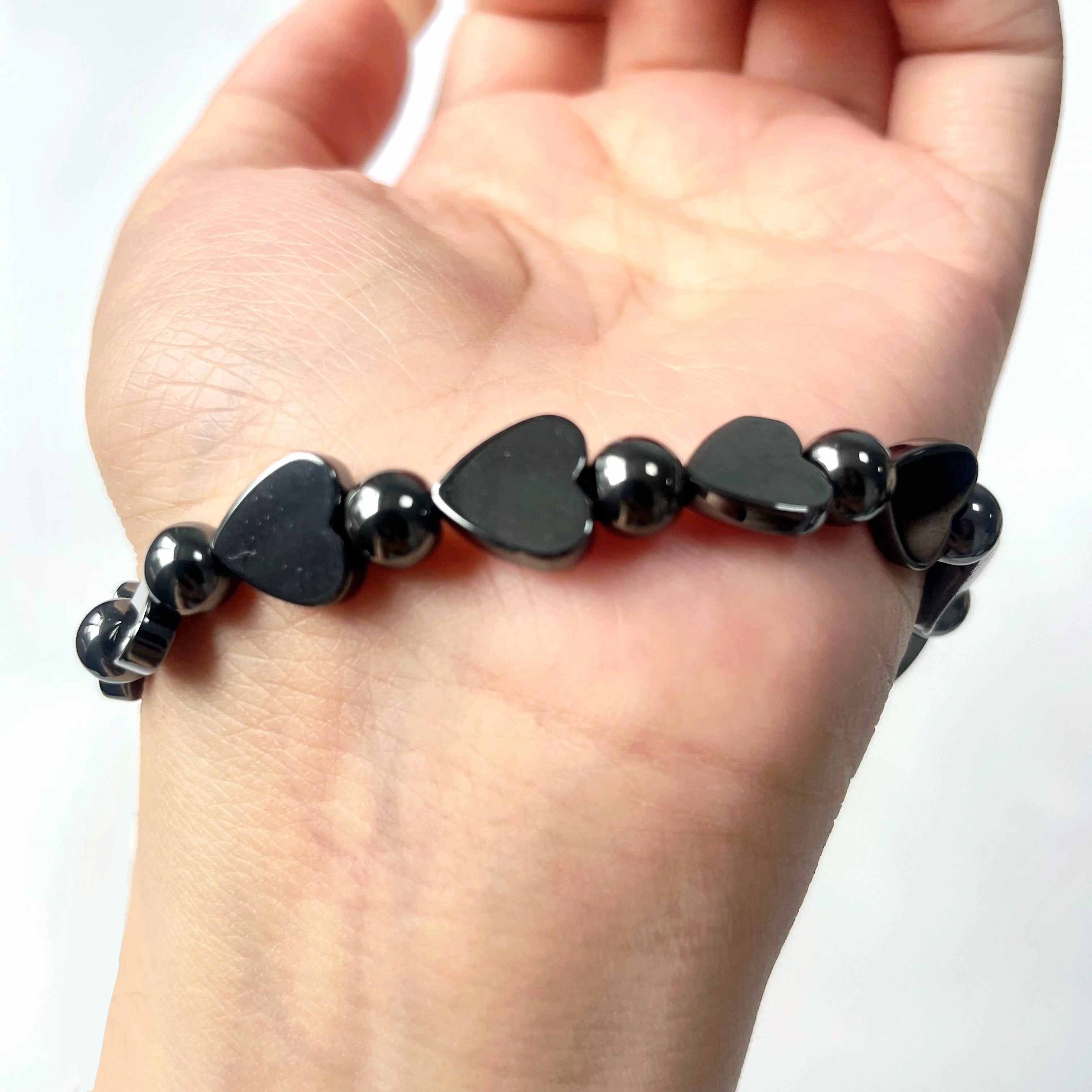 Hematite heart bracelet wholesale-B009