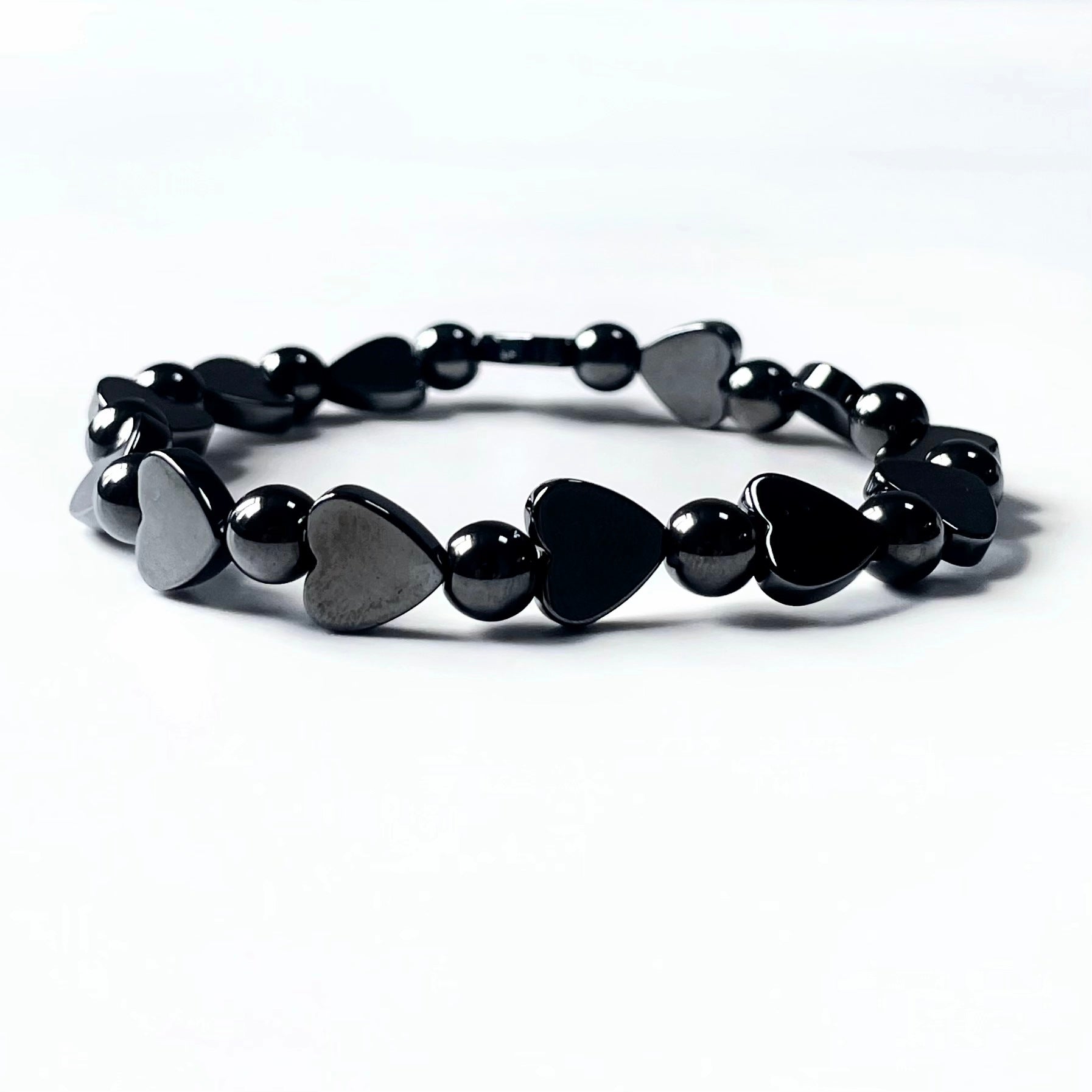 Hematite heart bracelet wholesale-B009