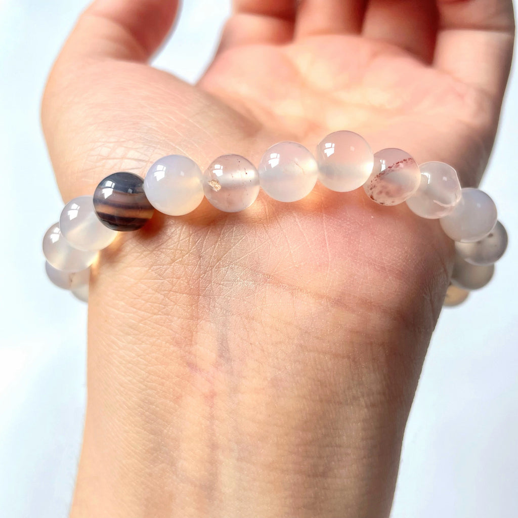 Aqua agate crystal bracelet-B015