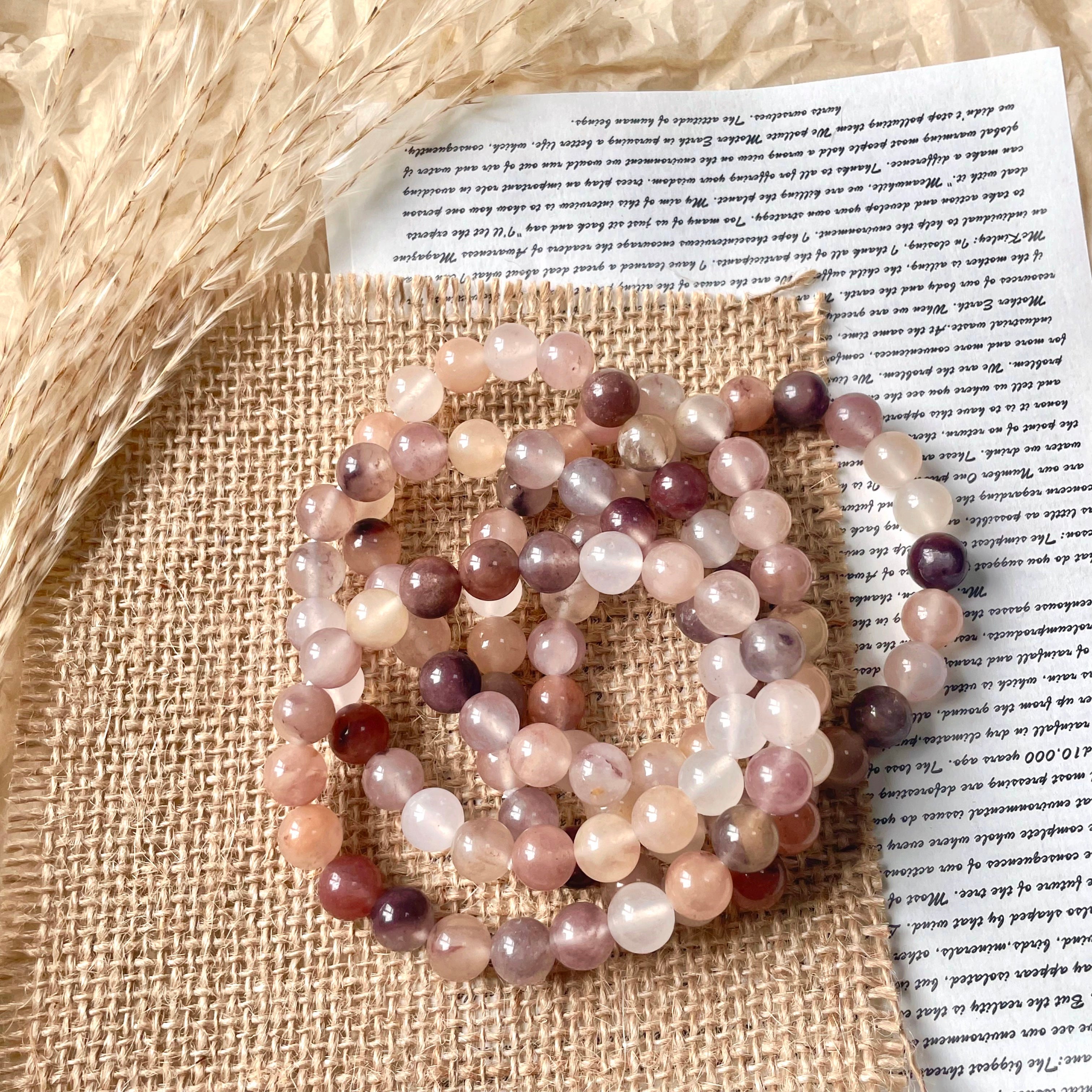 Violet aventurine crystal bracelet-B012