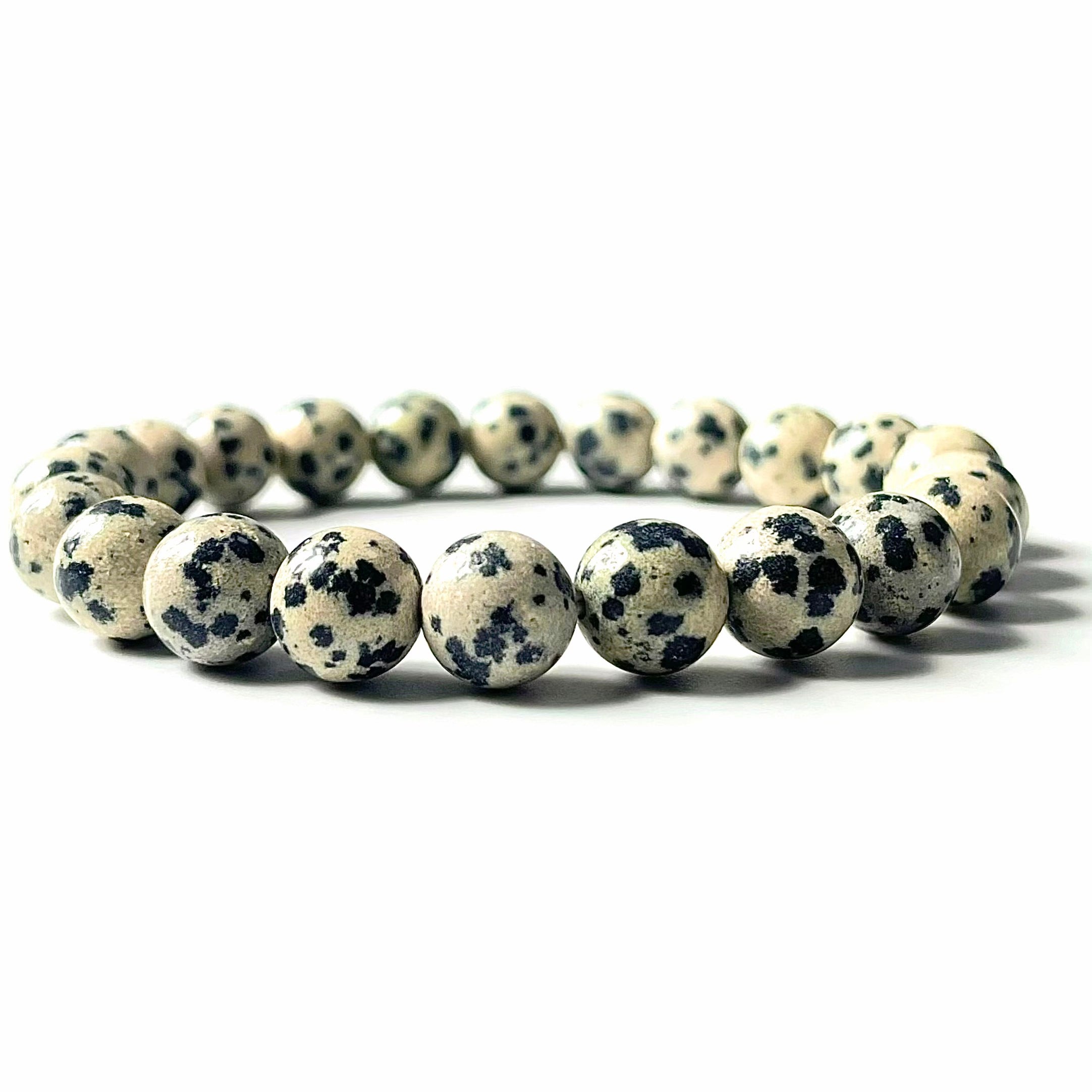 Dalmatian jasper crystal bracelet-B014