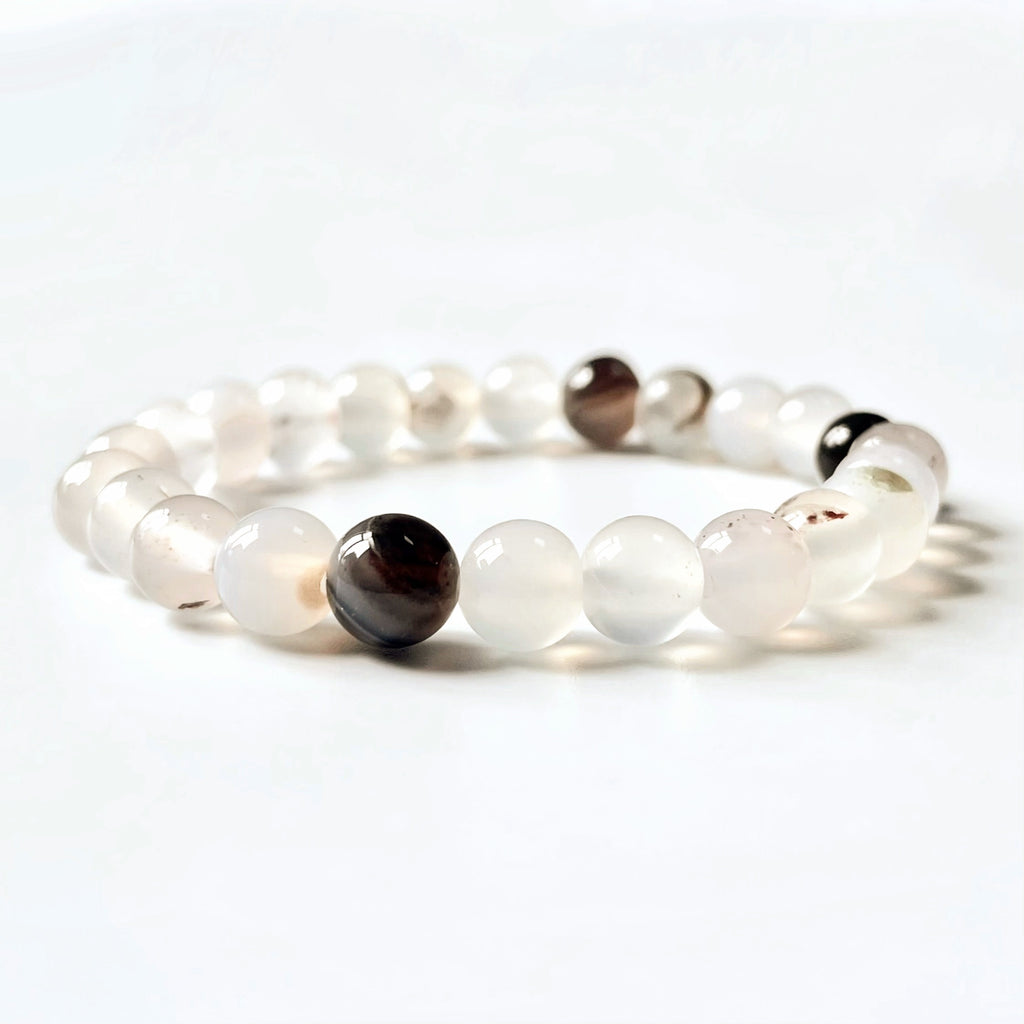 Aqua agate crystal bracelet-B015