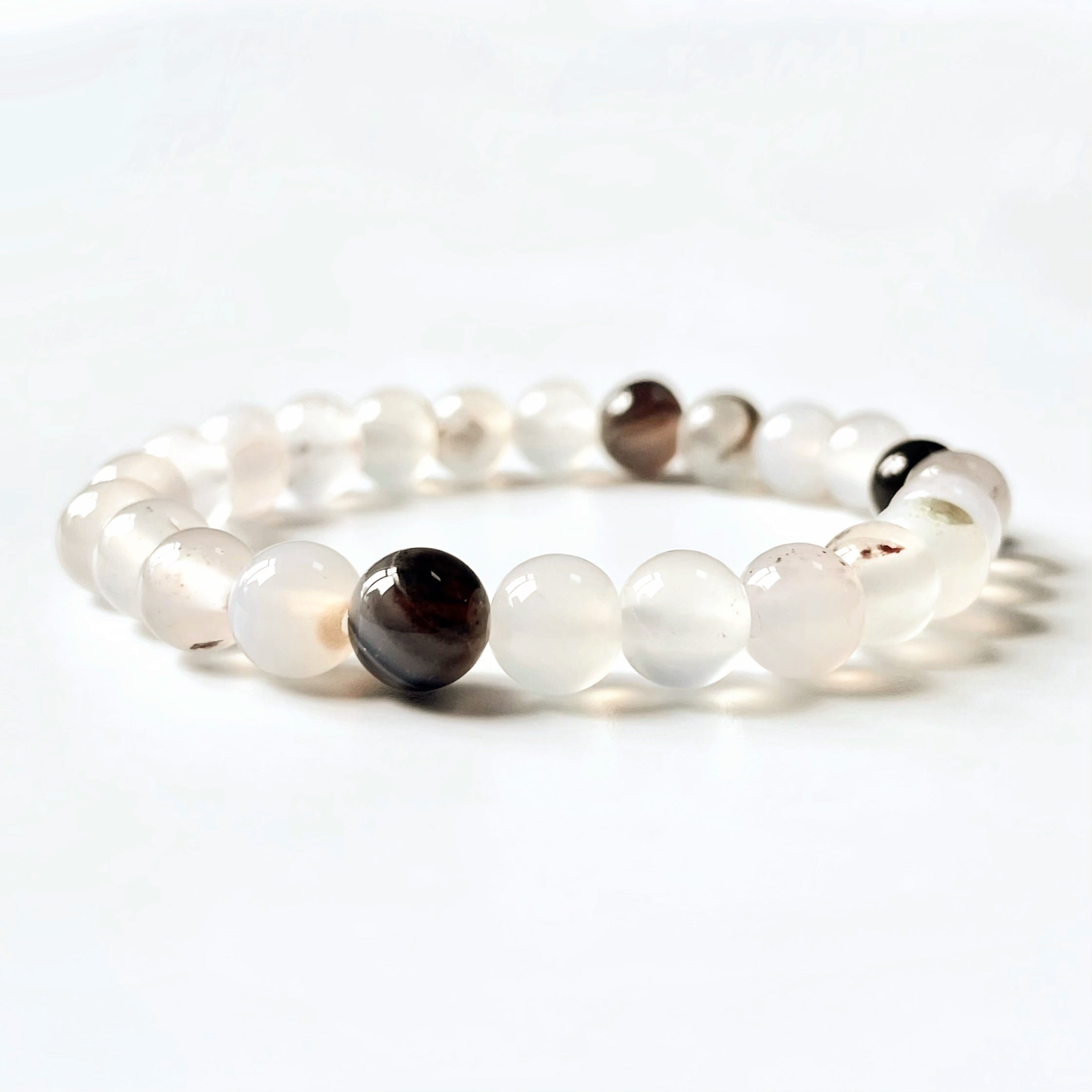 Aqua agate crystal bracelet-B015