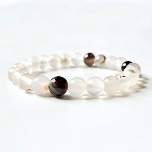 Aqua agate crystal bracelet-B015