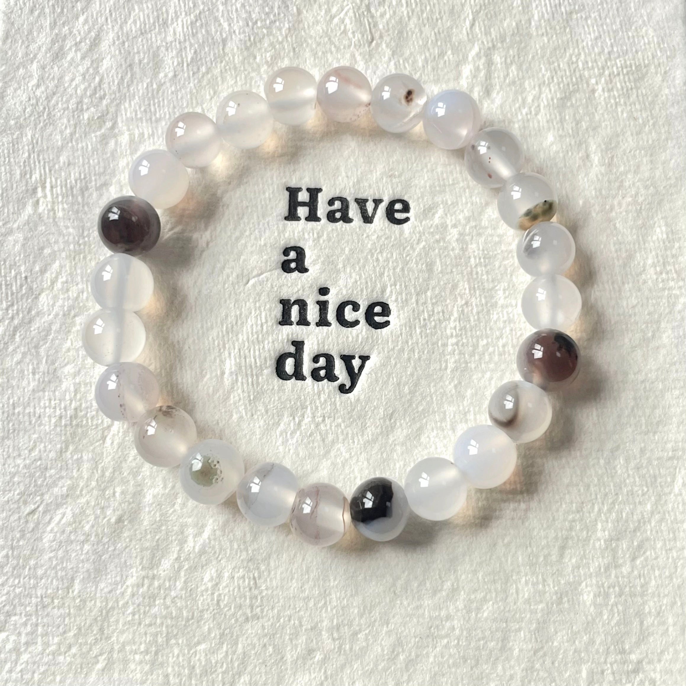 Aqua agate crystal bracelet-B015