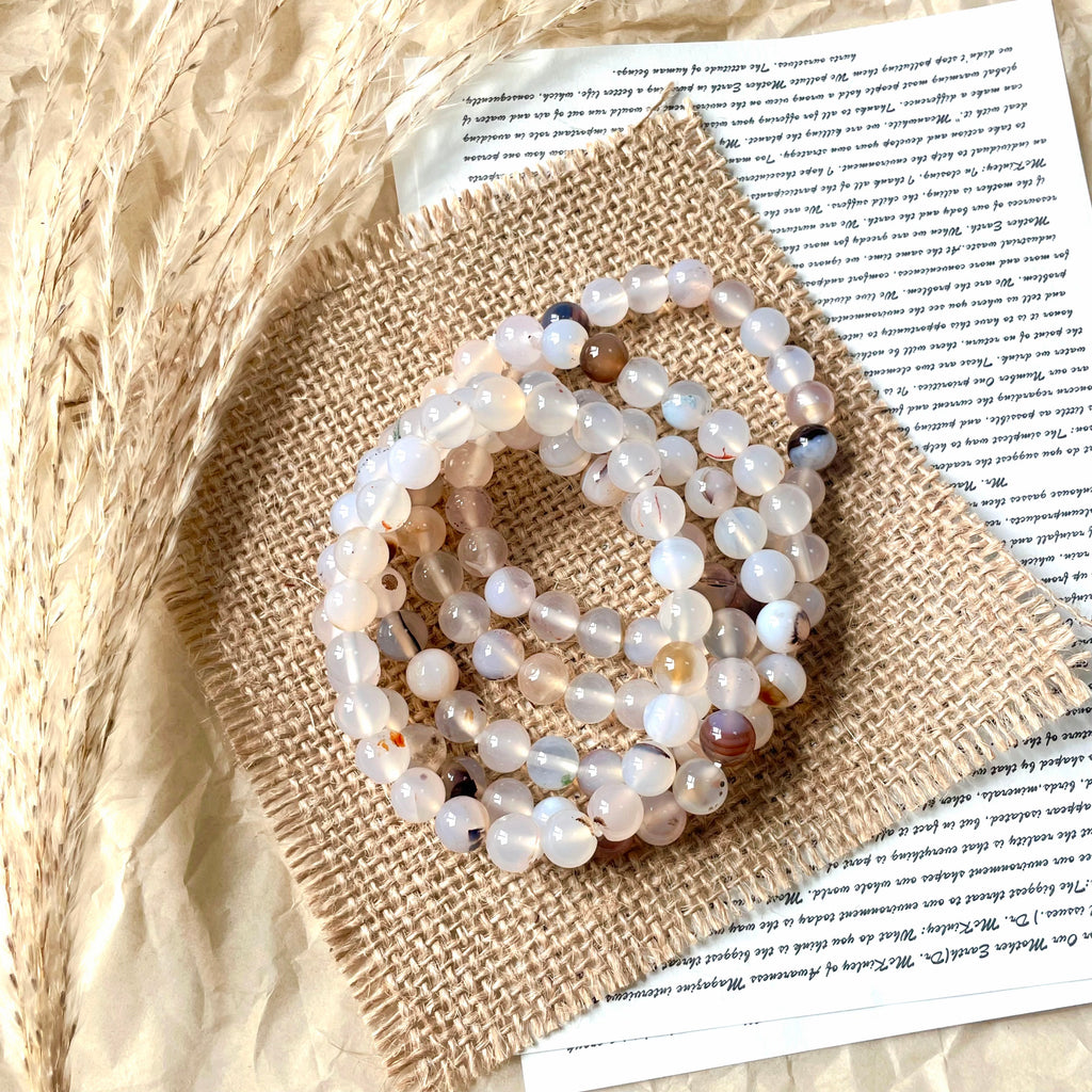 Aqua agate crystal bracelet-B015