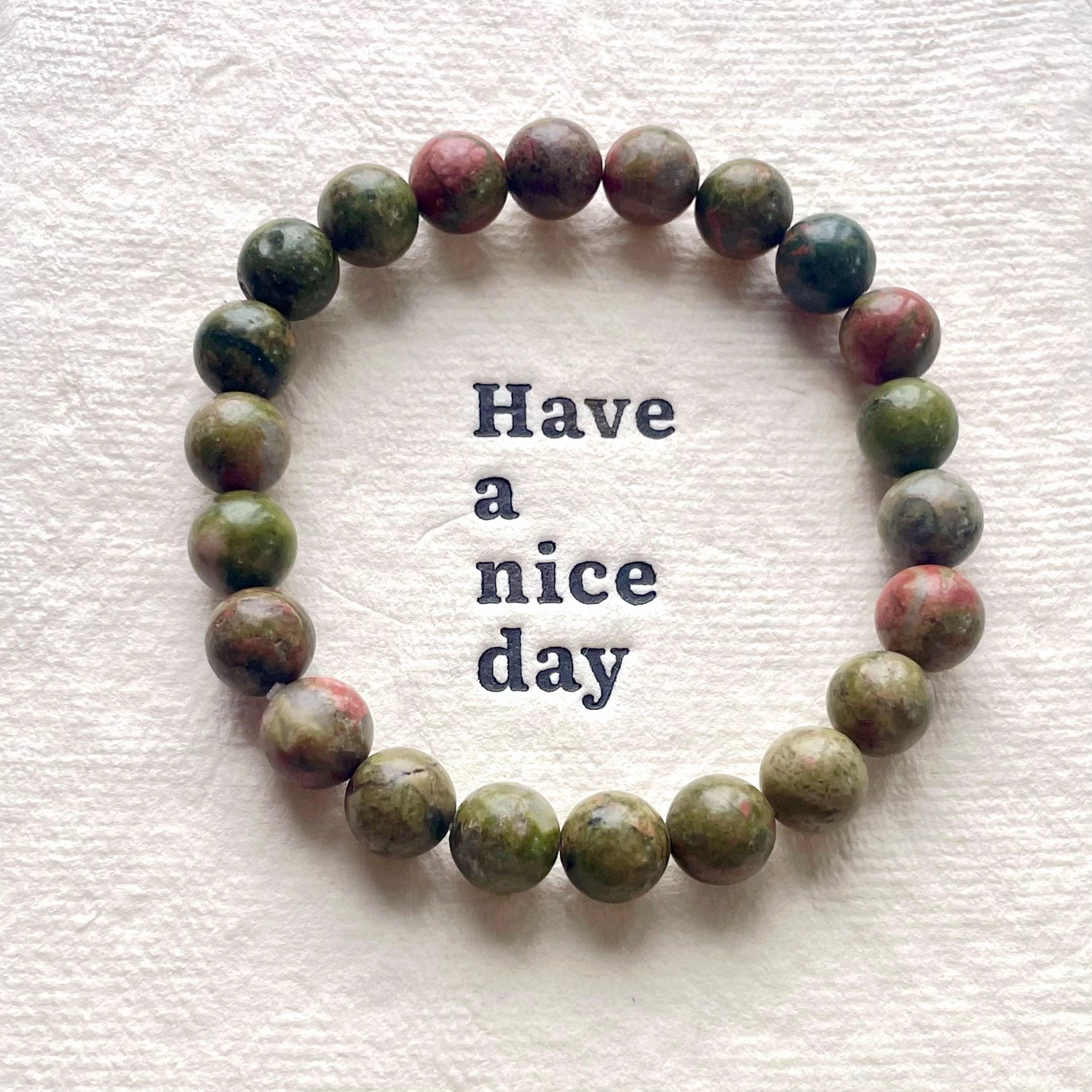 Unakite crystal bracelet-B017