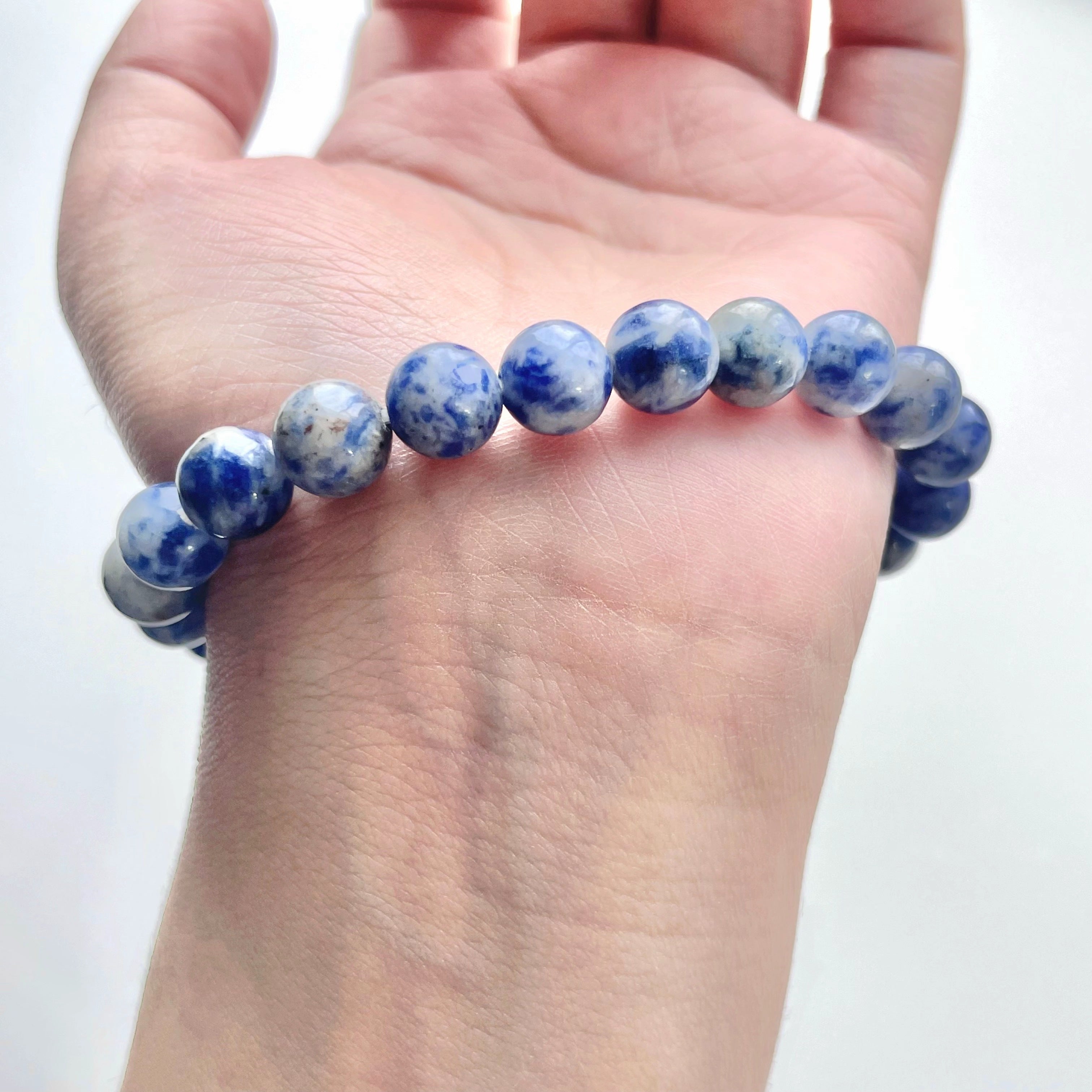 Snowflake sodalite crystal bracelet-B016