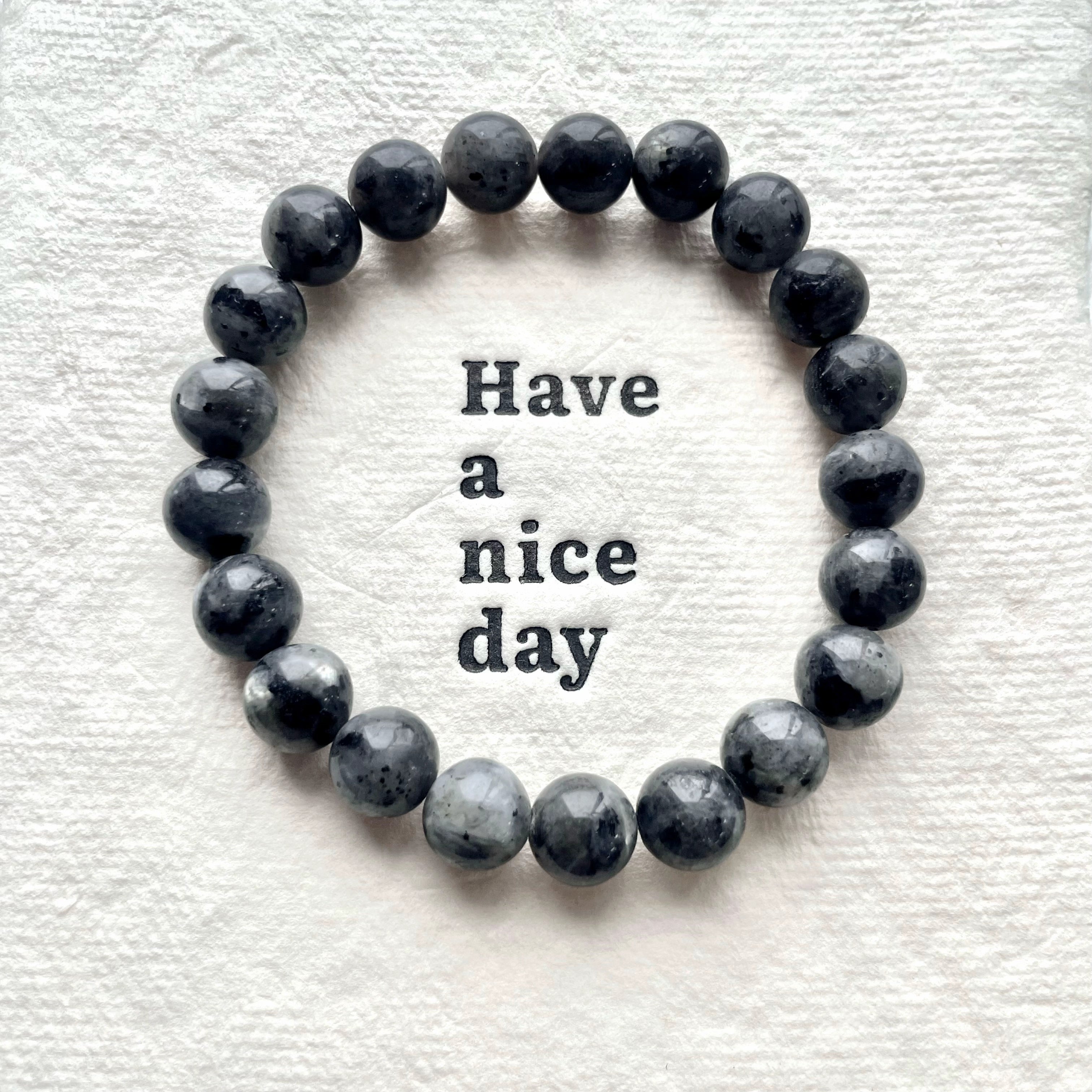 Larvikite crystal bracelet-B019