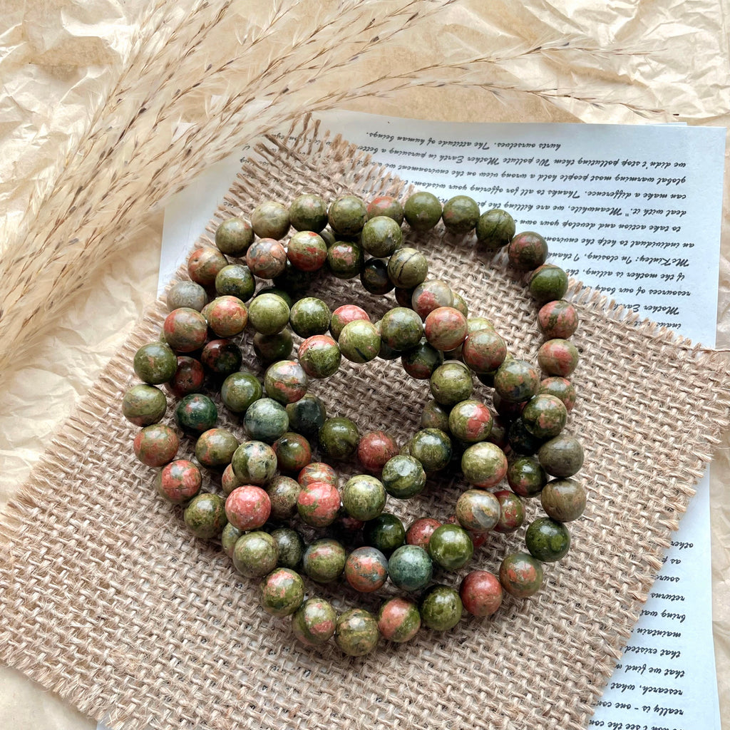 Unakite crystal bracelet-B017