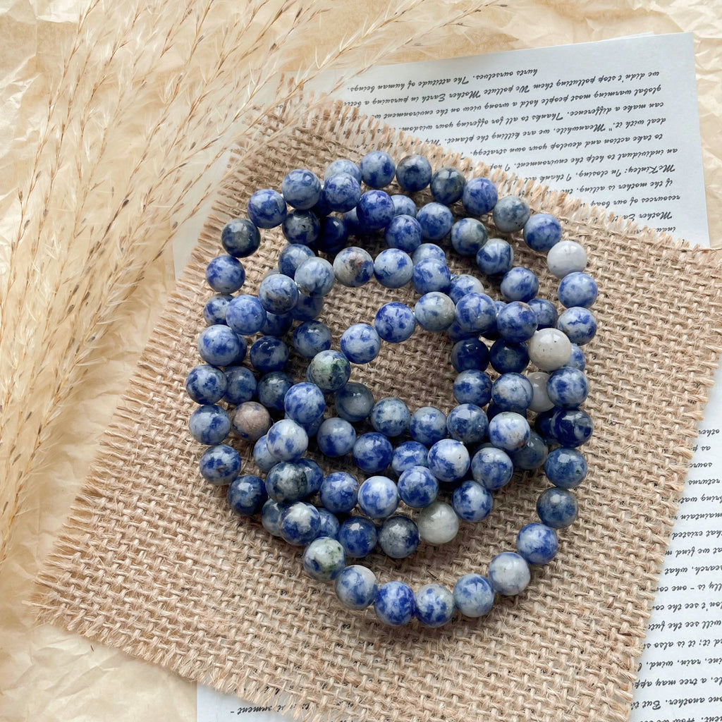 Snowflake sodalite crystal bracelet-B016